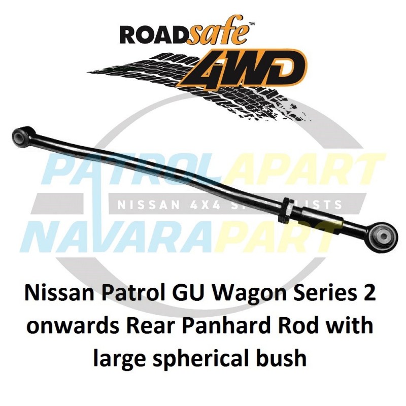 Heavy Duty Adjustable Rear Panhard Rod suits Nissan Patrol GU GU2+