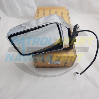 Genuine Nissan Patrol GQ Y60 LH Electric Chrome Mirror Assembly