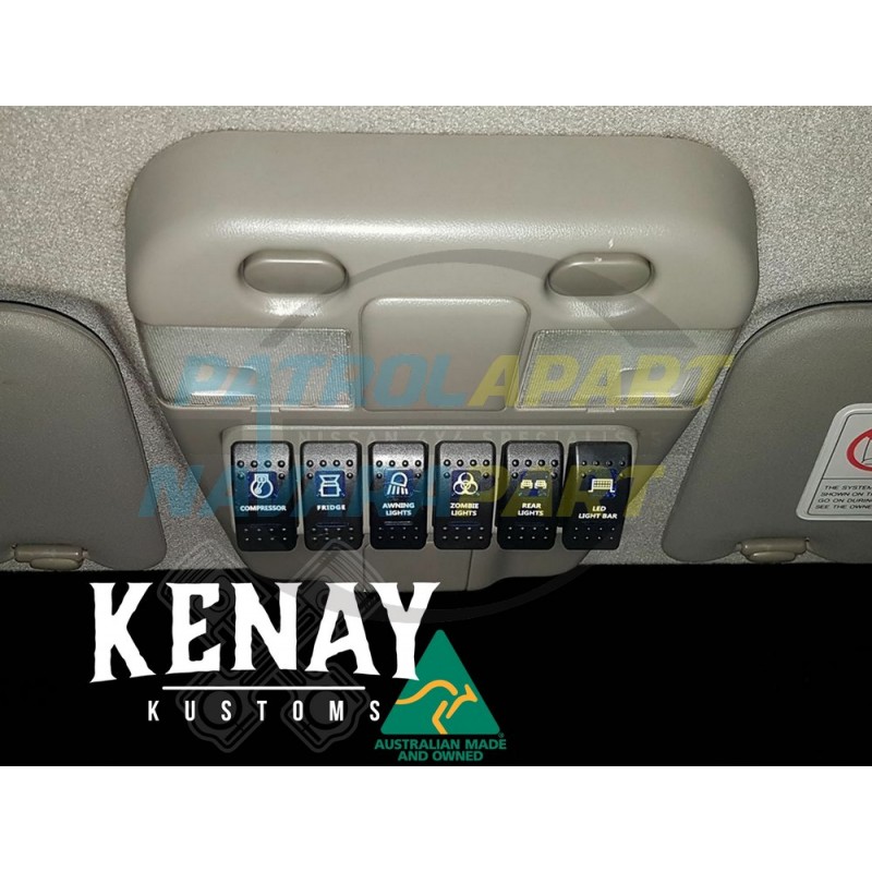 Kenay Kustoms Sunglass Holder Replace Switch Panel for Nissan Patrol GU K Code