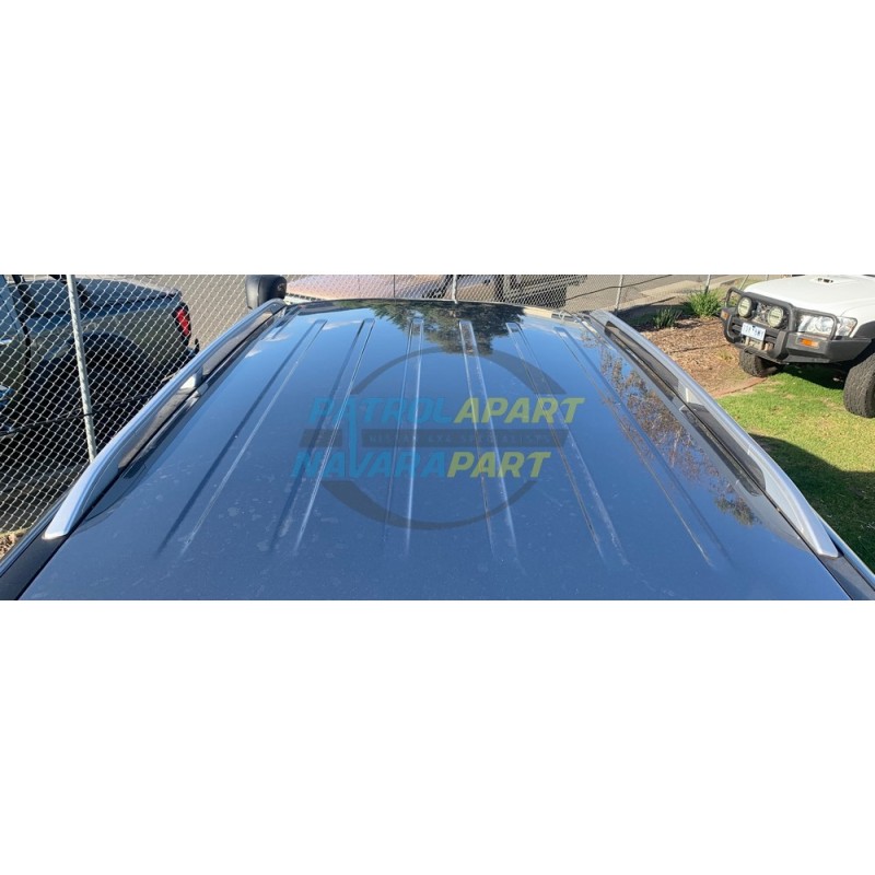 Alloy Black Roof Rail Pair for Nissan Patrol Y62