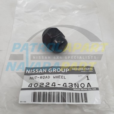 Genuine Nissan Patrol GQ GU Wheel Nut Black Dome Closed End