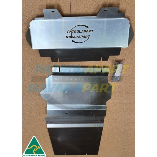 Underbody Protection Bash Plates 4mm Silver Zinc Plated for Nissan