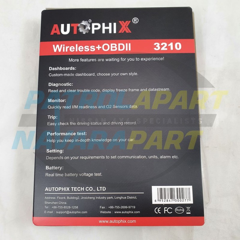 Autophix 3210 Bluetooth Scanner Tool Module OBDII Android & IOS Apple