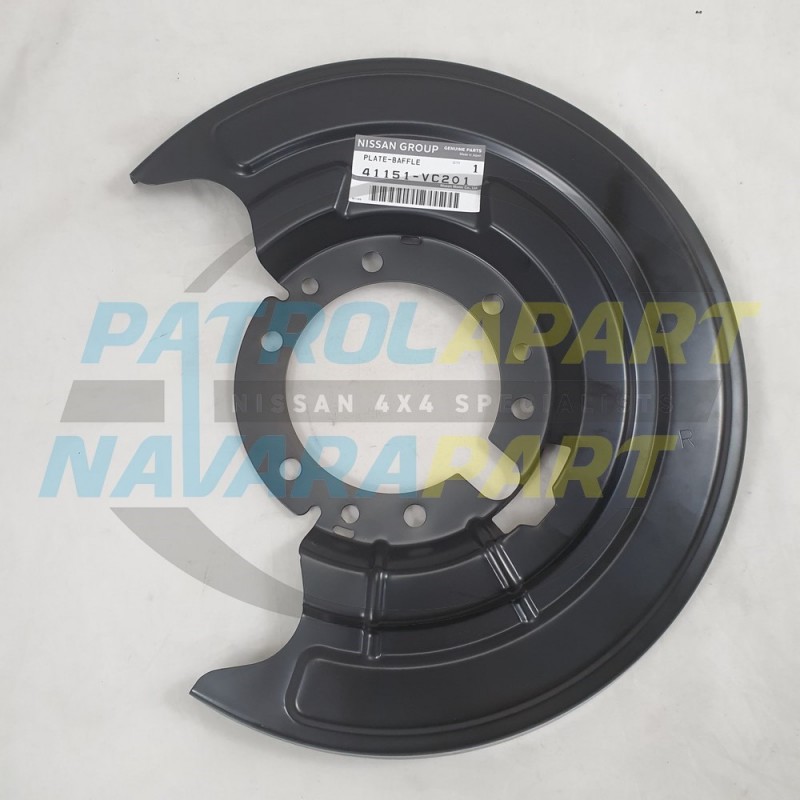 Genuine Nissan Patrol GU Y61 Series 3 on Right Hand Front Brake Backing Plate