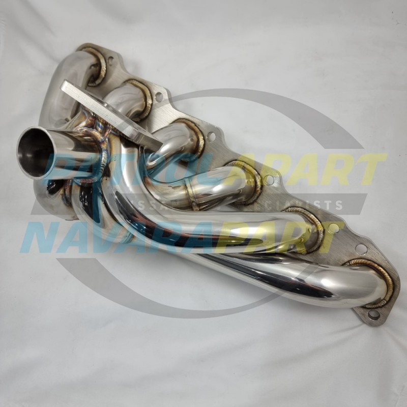 Polished Stainless Turbo Exhaust Manifold with T4 flange for Nissan Patrol TB48