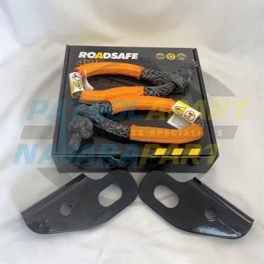 SPECIAL EDITION Roadsafe Recovery point PAIR for Nissan Patrol GU Late & Toyota LandCruiser with Bonus 2 Soft Shackles