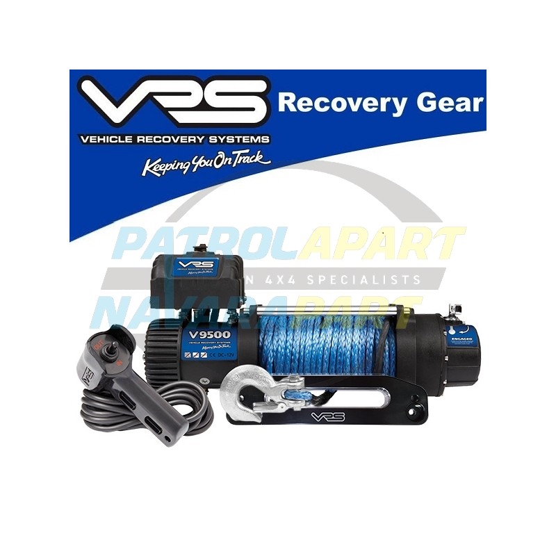 VRS Winch & Motor 9500lb with Synthetic Rope & Universal Fairlead