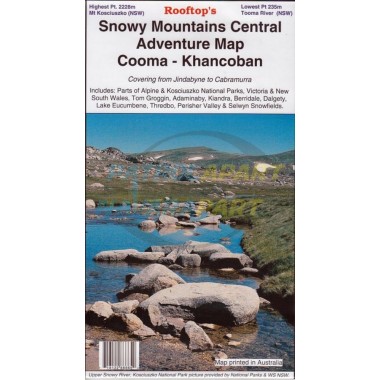 Rooftop Map Snowy Mountains Central Adventure