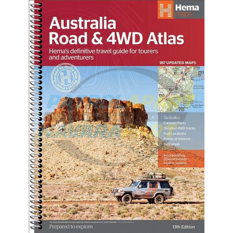 Hema Australia Road & 4WD Atlas 13th Edition Spiral Book