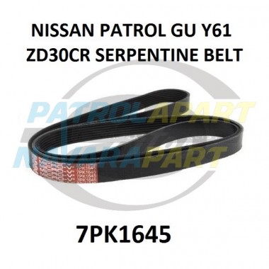 Gates Engine Serpentine Fan Belt for Nissan Patrol GU ZD30CR 2007 on
