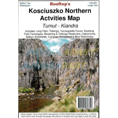 Map Kosciuszko Northern Activities Rooftop 2022 Waterproof