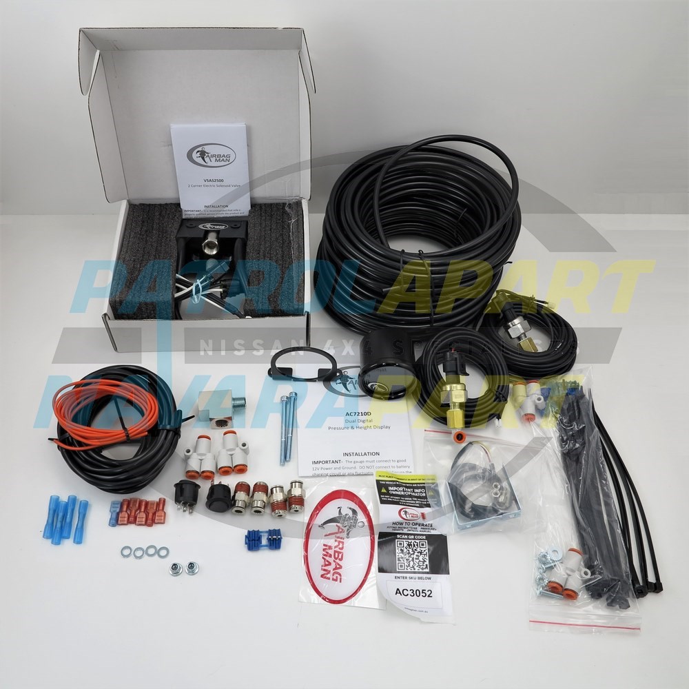 Digital Gauge & Electric Push Switch Air Bag Pump up Kit to suit a