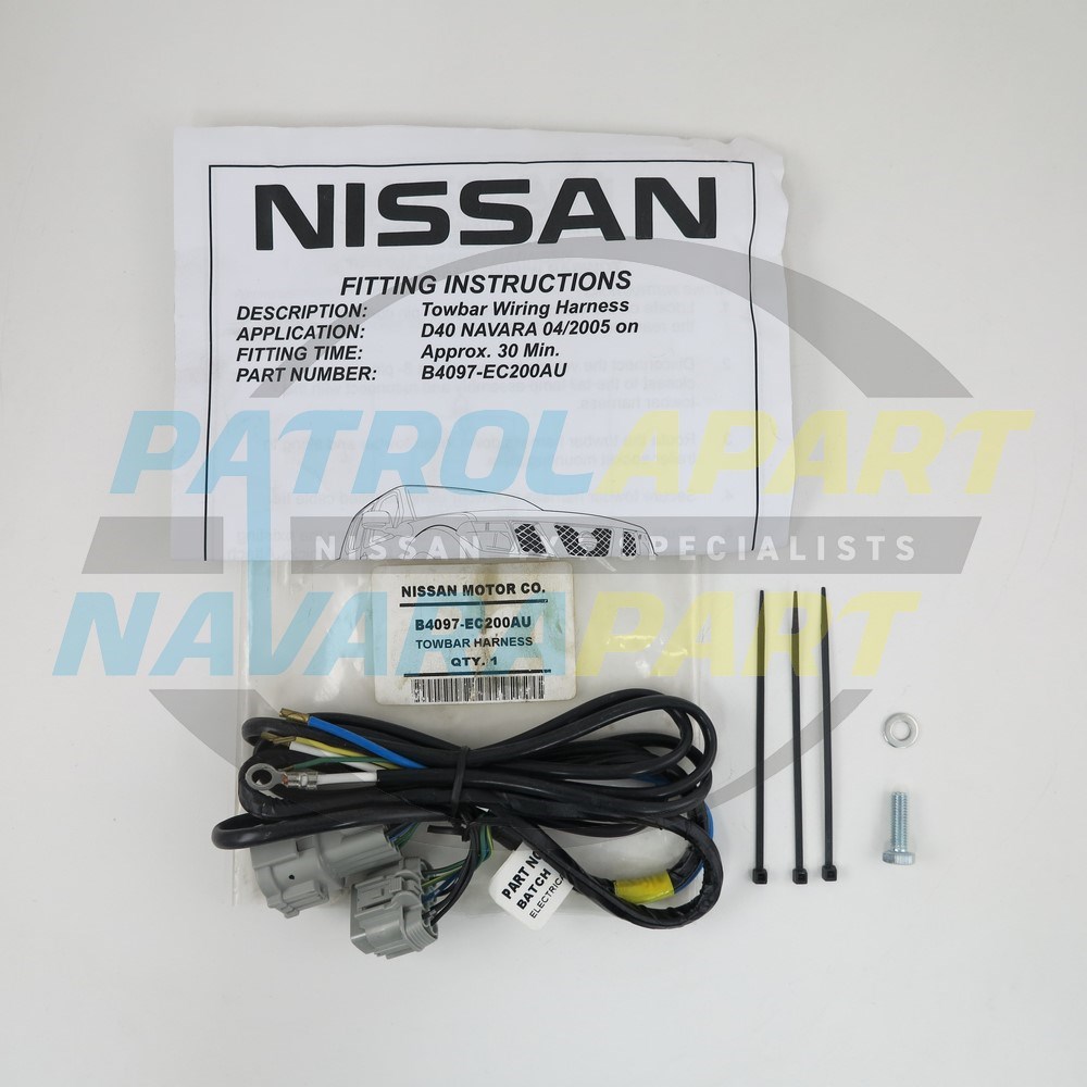 Genuine Nissan Navara D40 Towbar Plug Harness Loom