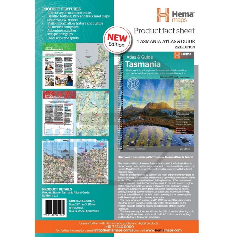 Tasmania Hema Atlas and Guide New 2nd Edition
