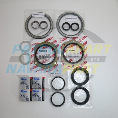 Front Axle Swivel Hub Rebuild Kit With Japanese Bearings and Seals For Nissan Patrol GQ