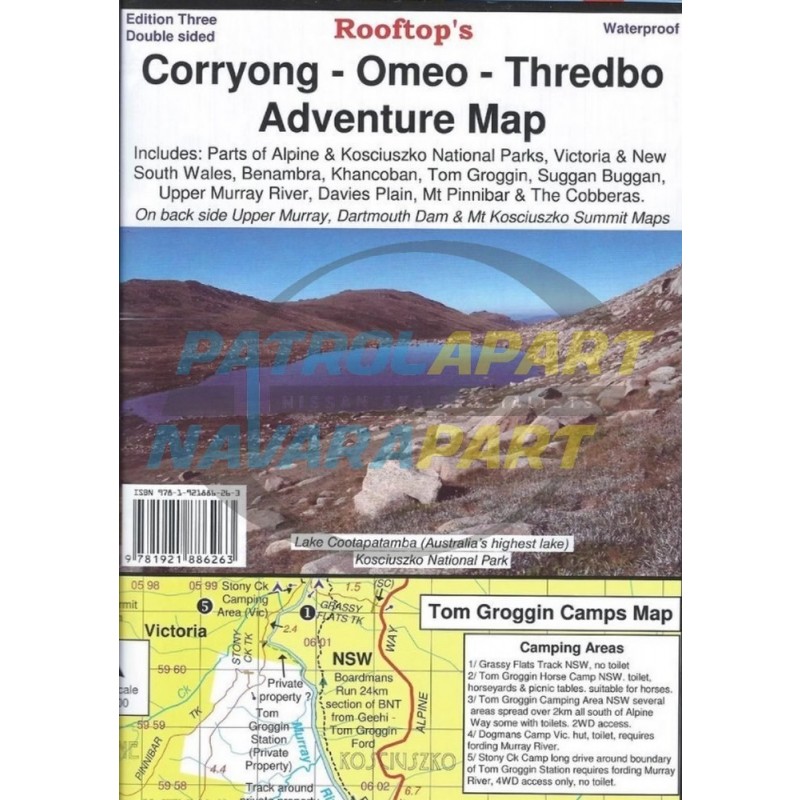 Corryong Omeo Thredbo Adventure Map - (Rooftop)