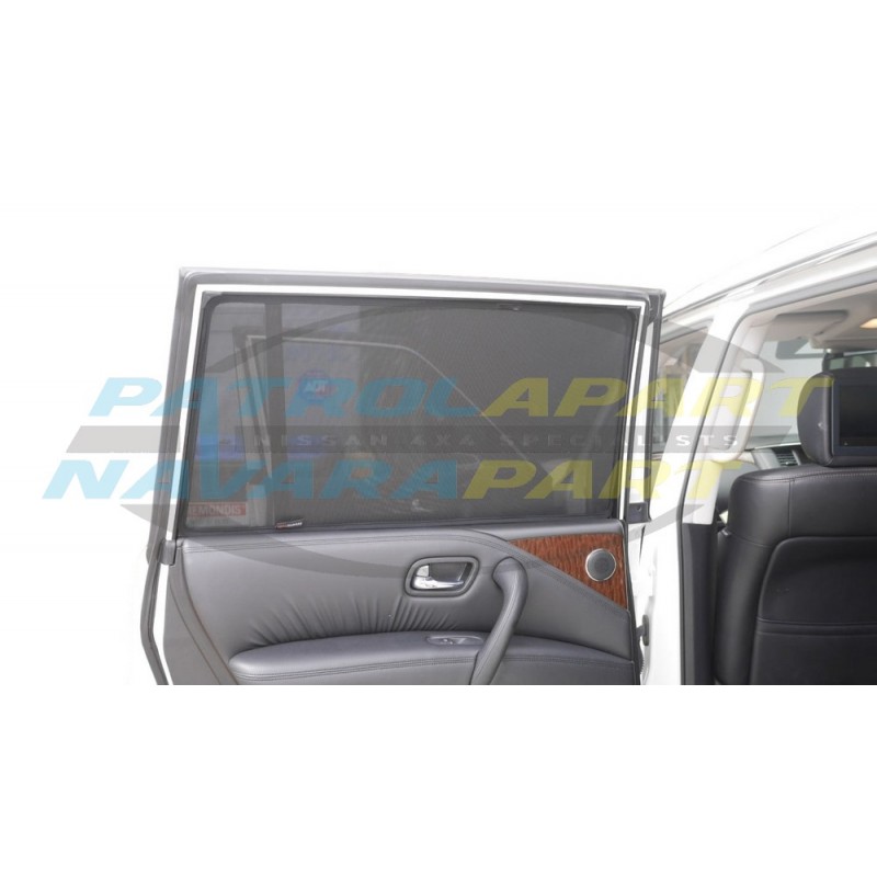 Snap Sunshade For Nissan Patrol Y62 2nd Row Rear Window Set