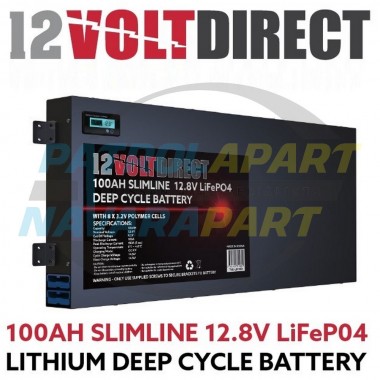 12V 100AH Slimline Lithium Battery With Digital Display