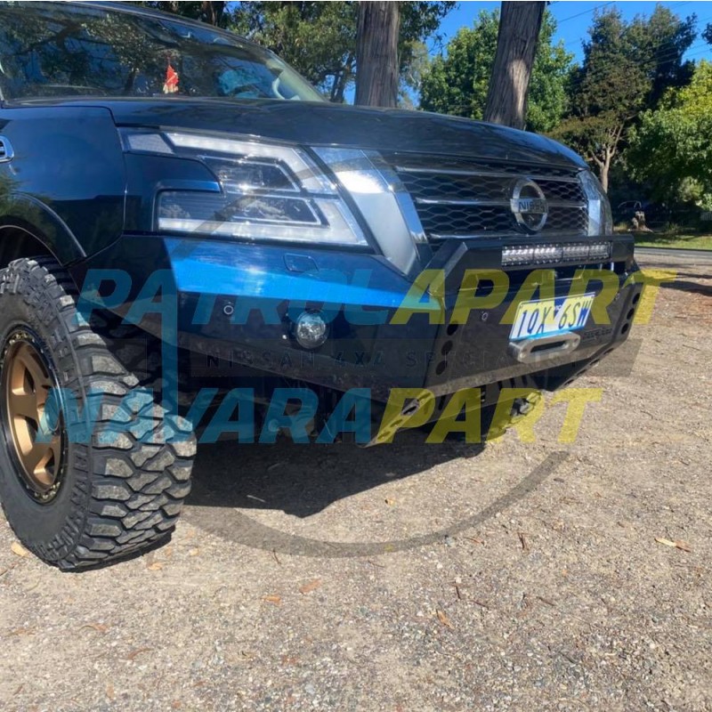 Raslarr Bullbar with Recovery Points for Nissan Patrol Y62 Series 5 Models - BW5 Blue Colour