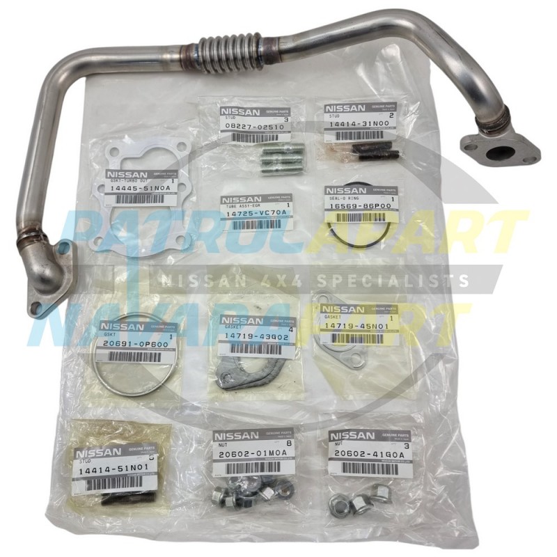 Genuine Nissan Patrol GU TD42TI EGR KIT including pipe, gaskets, nuts & studs