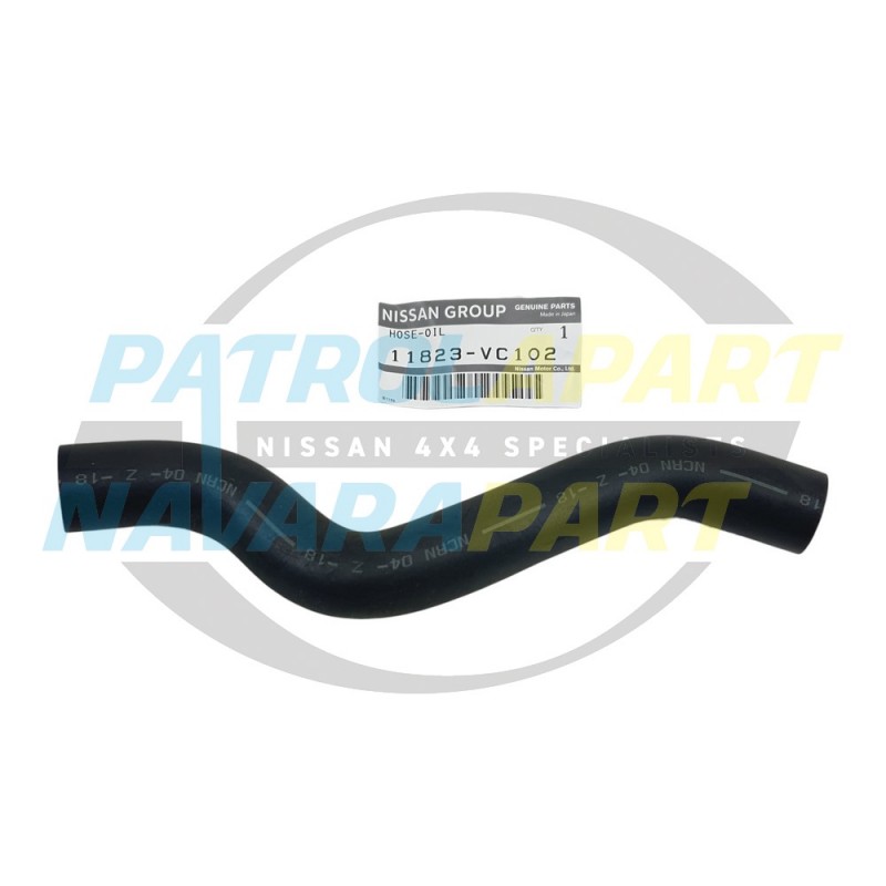 Genuine Nissan Patrol GU Y61 ZD30 DI Rubber Hose at Back of Cylinder Head