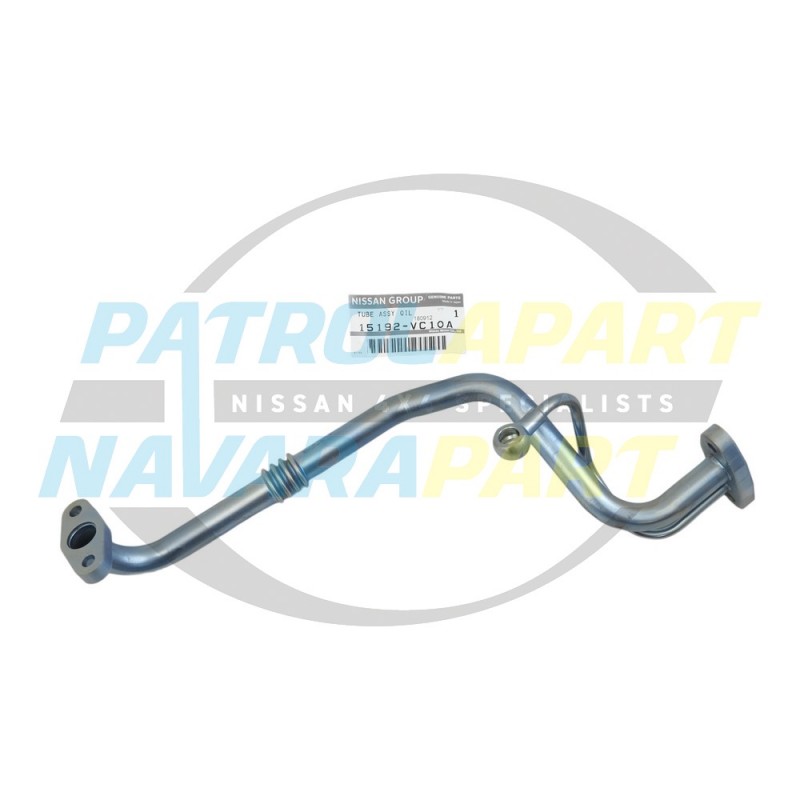 Genuine Nissan Patrol GU Y61 ZD30 EARLY Turbo Oil Drain Return Feed Pipe