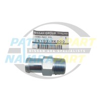 Genuine Nissan Turbo Oil Drain Fitting - Nissan Patrol Y61 GU TD42T TD42TI