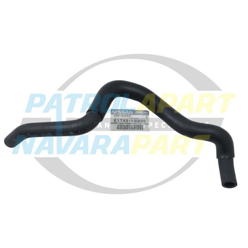 Genuine Nissan Patrol GU ZD30 Hose Overflow to Engine