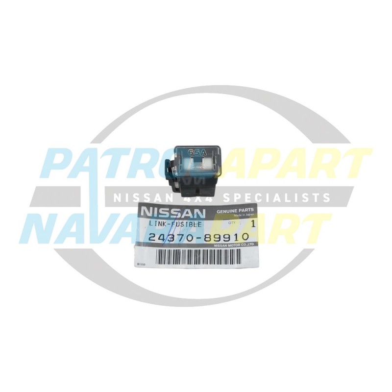 Genuine Nissan Patrol GQ TD42 65Amp Black Fusible Link Fuse