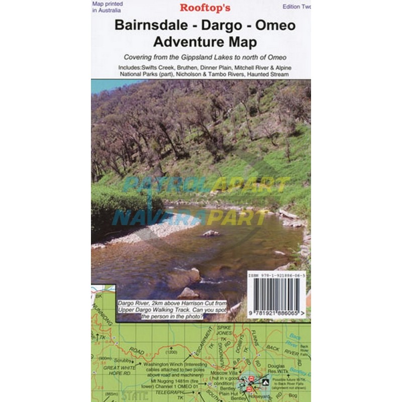 Map Bairnsdale Dargo Omeo Rooftop Adventure Map