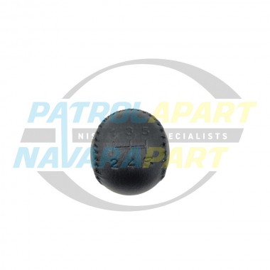 Black Leather Gear Stick Knob Colour Code G - Nissan Patrol GU Series 4-9
