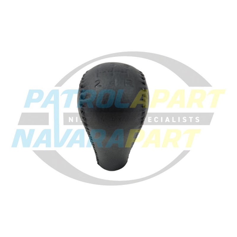 Black Leather Gear Stick Knob Colour Code G suit Nissan Patrol GU Series 4-9