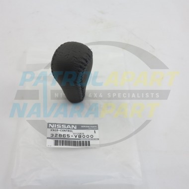 Genuine Nissan Dark Grey Leather Gear Stick Knob - Patrol GU 3