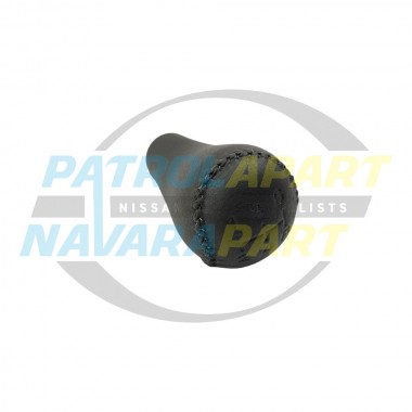Dark Grey Leather Gear Stick Knob - Nissan Patrol GU Y61 Series 3 Colour Code K