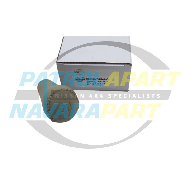 Creme Leather Transfer Case Knob fits Nissan Patrol GU4 Y61 Colour Code J