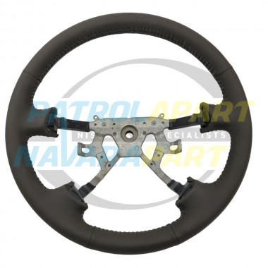 Grey Leather Steering Wheel for Nissan Patrol GU Y61 Series 3