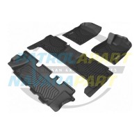 TruFit 3D Rubber Floor Mats MAXTRAC for Nissan Patrol Y62 Front Rear & Cargo