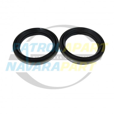 Front Hub Grease Seal back of Wheel Bearing PAIR suits Nissan Patrol GQ Y60 GU Y61