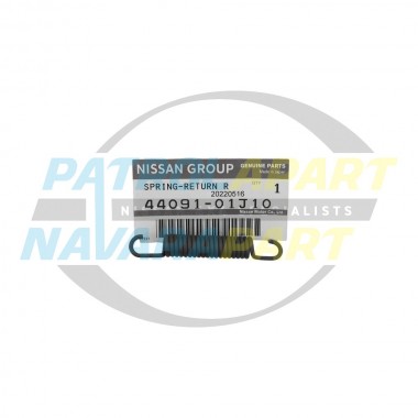 Genuine Nissan Patrol GQ Rear Drum Brake Return Spring Lower Small