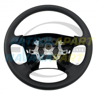 Genuine Nissan Patrol GU Y61 Series 4 onward Black NON-Leather Steering Wheel