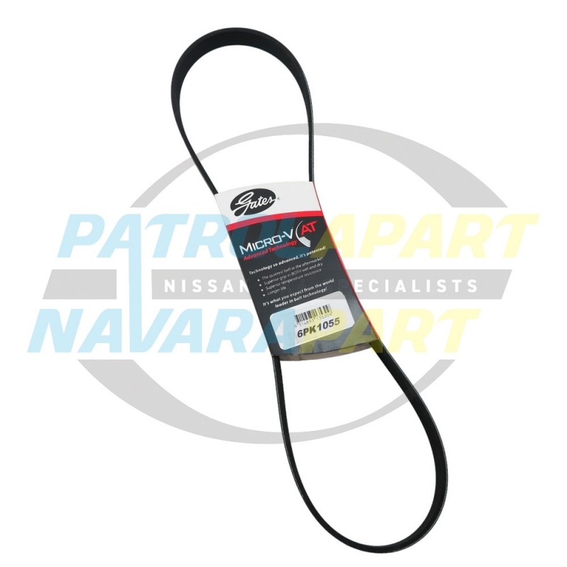 Gates Serpentine Poly Rib Fan Drive Belt suits Nissan Patrol GU Y61 TB48