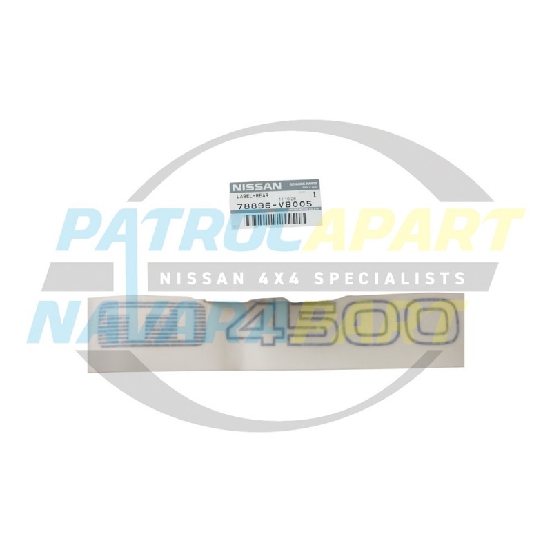 Genuine Nissan Patrol GU Side Body Decal Ti4500