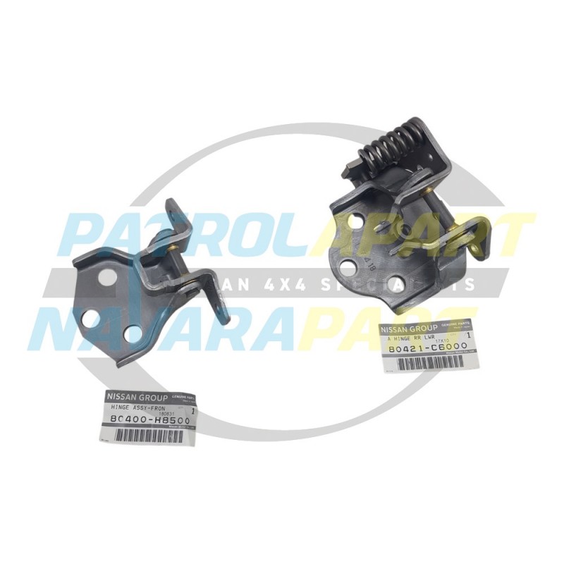 Nissan Patrol GQ Y60 Genuine Passenger Door Hinge Set