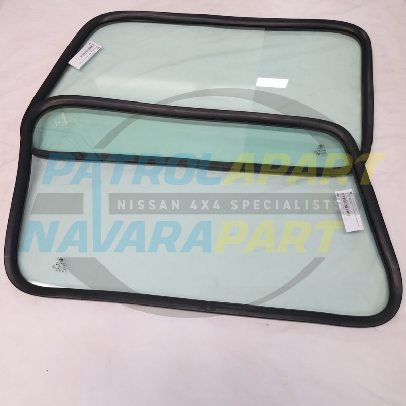 Solid Fixed Side Windows Glass Kit suit Nissan Patrol GQ LWB Replacement Pair