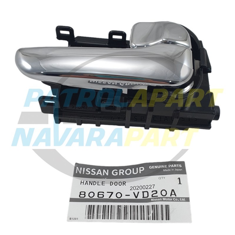 Genuine Nissan Patrol GU S4 Right Hand Interior Door Handle Chrome