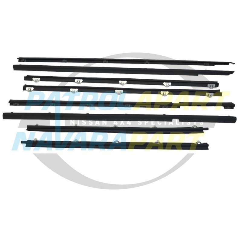 Nissan Patrol Gen GQ Weatherstrip Kit 4 Doors Electric Mirror