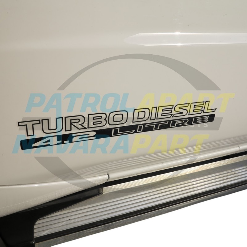 Genuine Nissan Patrol GU Door Decal Stickers 4.2 Turbo Diesel