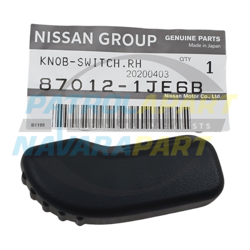 Genuine Nissan Patrol Y62 Front RH Drivers Electric Seat Slide Knob S3 on