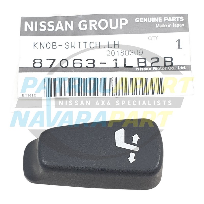 Genuine Nissan Patrol Y62 Front LH Passenger Electric Seat Recline Knob S1-2