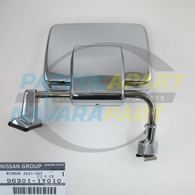 Genuine Nissan Patrol GQ Chrome Manual Safari Mirror RH